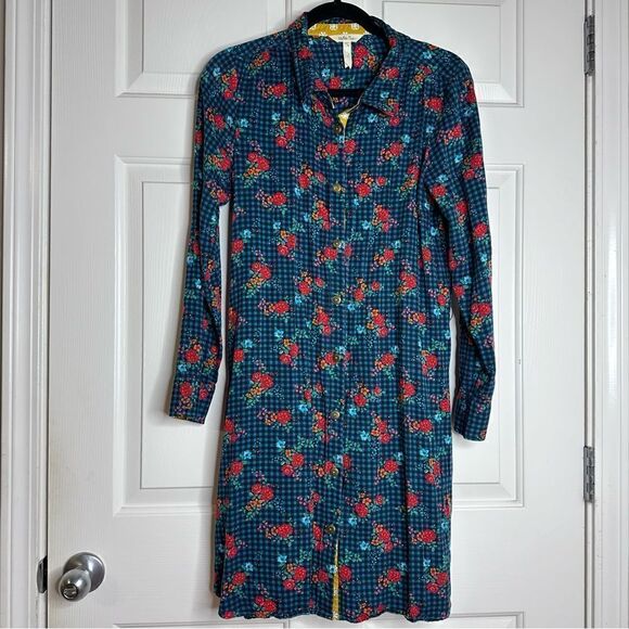 Matilda Jane Women’s Choose Your Own Path Fa La La Plaid Floral Dress Size S - Picture 3 of 13